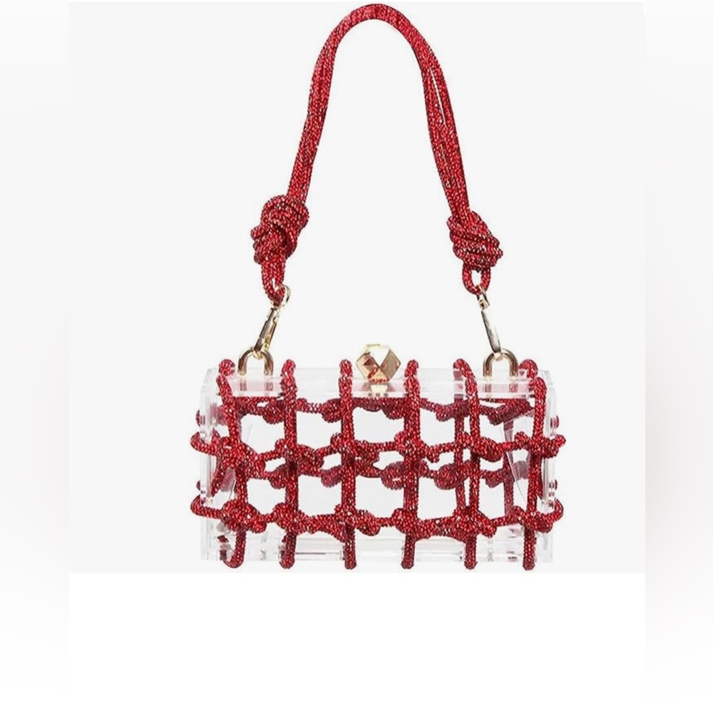 Cult Gaia  BESS Bag (inspired) RED Crystals